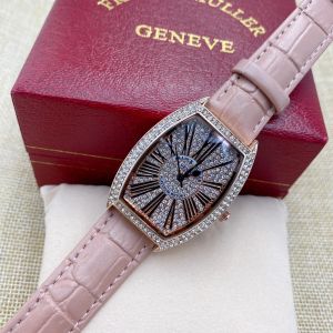 นาฬิกาข้อมือแผู้หญิงยี่ห้อ หน้าปัด 35 มม. สายหนัง พร้อมกล่องดำ แฟรงมูลเลอร์ สวยฝ้านกับความงาม