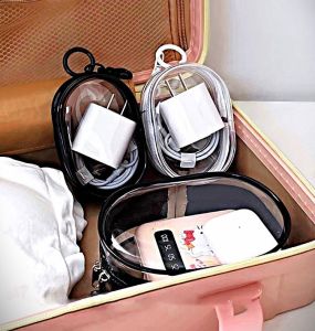 STORAGE !! CLEAR BOX Tempat Penyimpan headseat BENING Transparant HP Kabel Earphone Ear Save Penyimpanan Kabel Charger Cable Change / Kleketang Model Sletting - SLETING Mini Warna HITAM PUTIH Kotak Simpan handseat Alat Buat Head Hand seat Samsung AKG