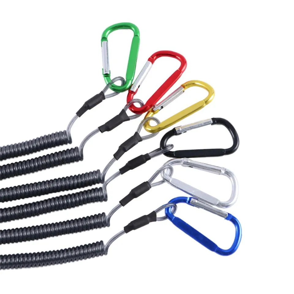 Fishing Lanyard Retractable with Carabiner Anti-lost Rope