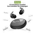 HTC NE76 AI Translation Earbuds Bluetooth 6.0 Earbuds ASMR Sleep Headphones Real-time Translation Noise Cancellation HiFi High-Definition Sound Quality Call Noise Reduction With Mi. 