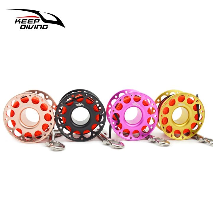 15M/30M Scuba Diving Aluminum Alloy Spool Finger Reel With Stainless