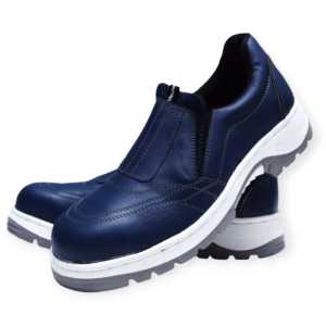 Sepatu Kulit Safety Slip On Camel Navy Blue Marlin