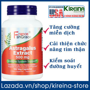 Viên uống chiết xuất Astragalus Hoàng Kỳ tăng miễn dịch ổn định đường huyết 500 mg 150 viên (tinh chất >70%)