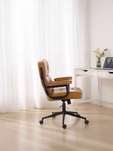 R computer chair comfortable office and home leather Robin chair light luxury study chair ergonomic chair swivel chair
