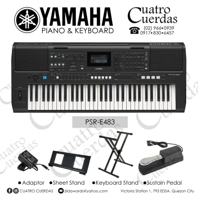 Yamaha PSR E483 61-Keys Portable Keyboard New Model