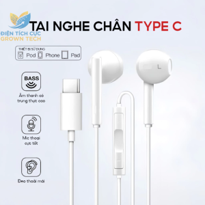 Tai Nghe Dây Cho Hệ Điều Hành IOS từ 15 trở lên full box âm thanh sống động chống ồn cực tốt