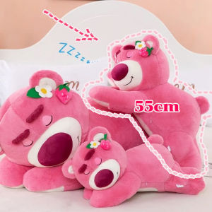 นอนสตรอเบอร์รี่หมีตุ๊กตาของเล่นตุ๊กตานอนตุ๊กตาของขวัญวันวาเลนไทน์ตุ๊กตาตกแต่งบ้าน 40/55 ซม.