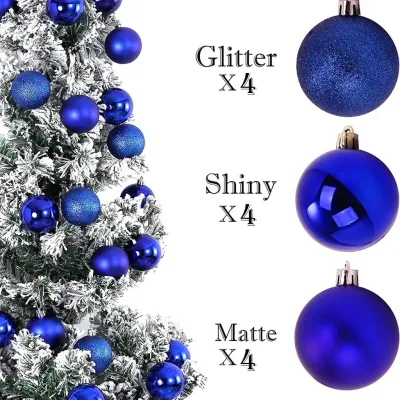 12PCS/Set Christmas Ball 3/4/5/6CM Christmas tree pendant Christmas decorationsChristmas tree