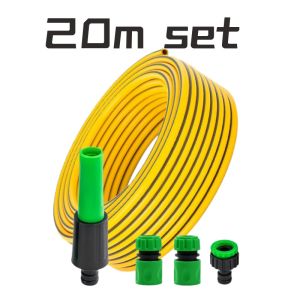 PVC Garden hose set Plastic water gun with connector Hose water for gripo Car washing and watering field irrigation