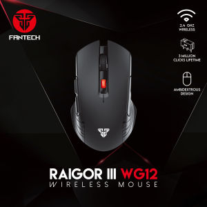 Mouse Fantech RAIGOR III WG12RS Silent Click / WG12R / WG12 Wireless Mouse Gaming Baterai Rechargeable Tanpa Kabel - WG12 WG12R WG12RS