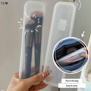 SHNGki Trang Điểm Bàn Chải Tổ Chức Trong Suốt Với Bìa Lông Mày Bút Chì Hộp Xách Tay Phụ Nữ Mỹ Phẩm Lưu Trữ Organizer Trang Điểm Công Cụ