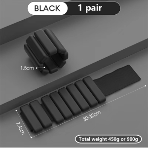 Silicone Wristband Ankle Wrist Weights Bracelet Exercise Adjustable Weight Wrist Band for Running Workout Walking 1/2 LB