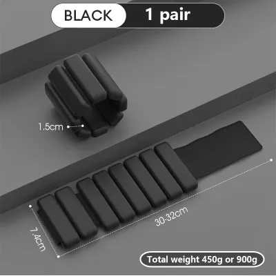 Silicone Wristband Ankle Wrist Weights Bracelet Exercise Adjustable Weight Wrist Band for Running Workout Walking 1/2 LB