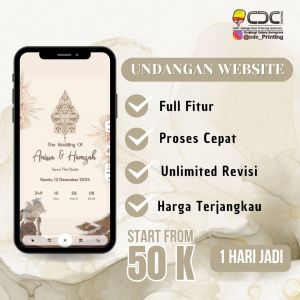 UNDANGAN PERNIKAHAN DIGITAL WEBSITE CANTIK ELEGAN DAN UNIK