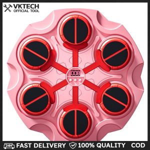 Music Boxing Machine with Rhythm Lights & Gloves Boxing Training Punching Equipment Wall Mount Rechargeable for Home Office Gym