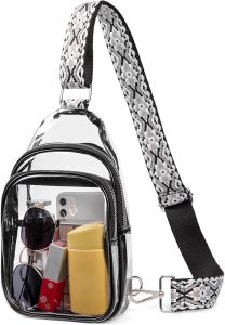 CLUCI  Stadium event transparent bag  Transparent Crossbody Bag  Small Transparent Wallet