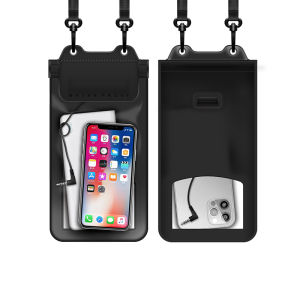 Dual Pockets Phone Dry Bag Waterproof Large Capacity Mobile Case Pouch Holder for Swimming Beach Shower Diving Snorkerling Water Sports