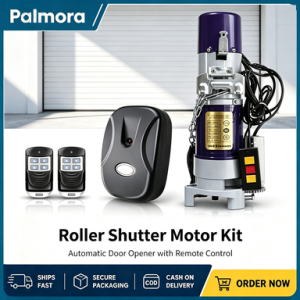 Complete Electric Roller Shutter Door Motor Set 600Kg Remote Control Roll‑Up Garage Door Opener