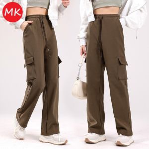 baju raya 2025 cargo pants women long pants women drawstring casual straight cut pants  [P5/334]