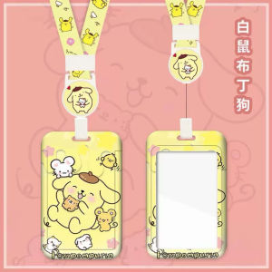 【𝗥𝗲𝗮𝗱𝘆 𝗦𝘁𝗼𝗰𝗸】Kuromi Melody Card Holder Identity Badge With Lanyard Retractable Card Bus ID Holder With Touch n Go