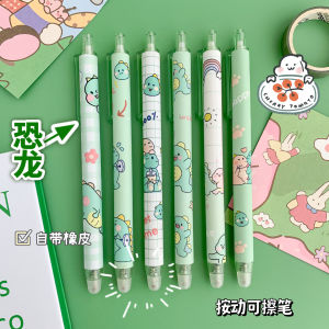 Bút Gel Bấm Ngòi 0.5mm In Hình Dễ Thương Mực Xanh Xoá Được