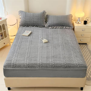 SUNLIGHT HOME Velvet BedsheetBreathable Bed SheetThickened Bed SheetSoft Mattress Cover