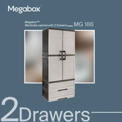 [ONHAND] MG-186 WARDROBE CABINET 2D/Megabox Wardrobe Cabinet 2D/ Megabox Cabinet with 2 Drawer/ MG-186/ Wardrobe Organizer/ Lagayan ng damit #megabox #mg-186 #drawer #organiser #lagayanngdamit