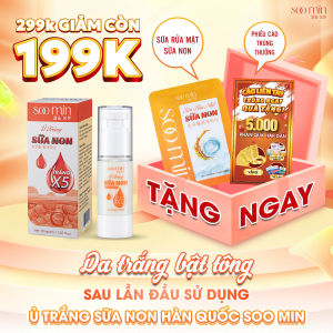 [ Tặng Quà ] Ủ Trắng Sữa Non Soo Min Hàn Quốc Chính Hãng Mờ Sạm Nám Tàn Nhang Bật Tông Trắng Hồng