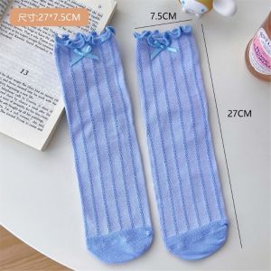 Kawaii Sanrio Kuromi ถุงเท้าลําลอง ผ้าฝ้ายแท้ กันกลิ่น ลายการ์ตูนอนิเมะ Cinnamoroll System Sweet Mid-Tube สําหรับผู้หญิง