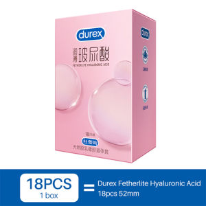 Privacy Shipping Hyaluronic Acid Lubricant Durex Condoms for Man Ultra Thin Soft Sleeve for Adult Male Intimate Goods