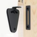 Barn Door Latch Lock Black Privacy Latch Lock for Sliding Door Work for Pocket Doors Garage and Shed Wood Glass Gates p008c. 