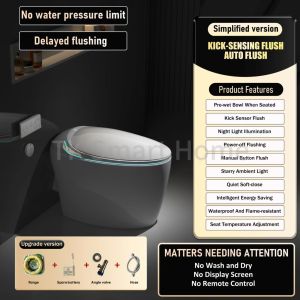 Egg-shaped smart toilet with night light and automatic flushing function smart toilet tank suitable for pregnant women