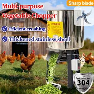 Multifunctional Feed Crusher Stainless Steel Electric Vegetable Cutter Farm VegetableCutte Poultry Grass Shredder 1000W Breeding Cattle Sheep Chicken Duck for Home And Business Use