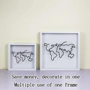 Ticket storage box postcard souvenir box money box map box photo frame money canister