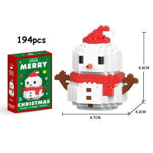 HaHa Toy Christmas Mainan Mini Bricks Toys Kartun Building Block Kecil 3D Puzzle Balok Natal Hadiah