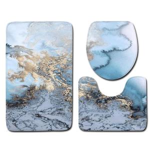 3Pcs Polyester Fiber Bathroom Mats Collection Featurings Ushaped Rectangular and Ovals Mats for Home Decoration