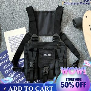【Chinatera】Vest Chest Bags Oxford Cloth Molle Chest Packs Adjustable Multiple Pockets Lightweight for Outdoor Camping Supplies