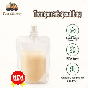 【50 PCS】6-Size Stand Up Pouch with Spout 30-250ml for Juice Sauce Liquid Food Safe & Durable