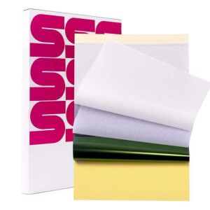 Membuat Tato Manual Carbon Thermal Tracing Transfer Stensil Kertas 10Pcs Kertas Karbon Tatto