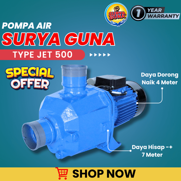 Pompa air listrik jet 500 debit air besar pipa 2 dim pompa irigasi