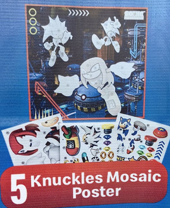 169 knuckles mosaic poster sonic hedgehog crafts toys for kids cake