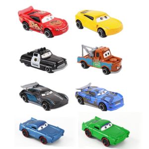 8Pcs/set Alloy Lightning McQueen Pixar Cars Model Toys 1:64 Jackson Storm Figurine Car Toys For Boys Kids Gift