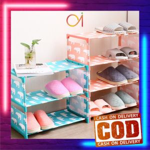 AI-C98 Tempat Penyimpanan Sepatu Sandal Tingkat / Rak Sepatu 3 Susun Serbaguna Motif Beruang