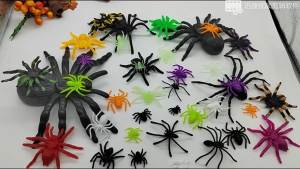 Fake spiders can be mixed with Halloween decoration propsspiders for pranks and simulation