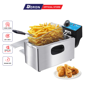 Bếp chiên 4l DORON 2000W hệ thống gia nhiệt kép nóng nhanh sôi mạnh