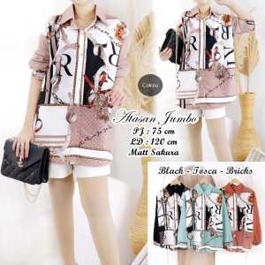 kemeja jumbo cantik new fashion bahan import DG1041