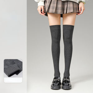 พร้อมส่งจากไทย ถุงเท้าทอลายข้อยาวเหนือเข่า ถุงเท้ายาวเหนือเข่า ถุงเท้าแฟชั่นสไตส์เกาหลี