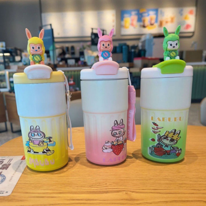 แก้วสแตนเลสLABUBU ขวดน้ําเก็บความเย แก้วเก็บอุณหภูมิ น่ารัก ของขวัญ ...