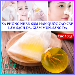 Xà Phòng Nhân Sâm Cao Cấp Cục 100gram Có Chứa Củ Nhân Sâm – Làm Sạch Da Dưỡng Sáng Da Ngăn Ngừa Lão Hóa Dùng Được Cho Mặt Và Body