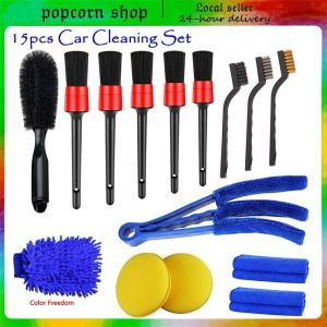 15 in 1 Car Wash Cleaning Detailing Brush Car Brush Set Auto Washing Detailing Wheels Rim Detail Brushes